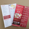 A3 Folded menu leaflets Uk