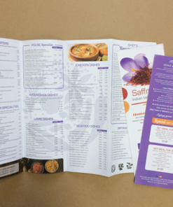 A3 Takeaway menu leaflet